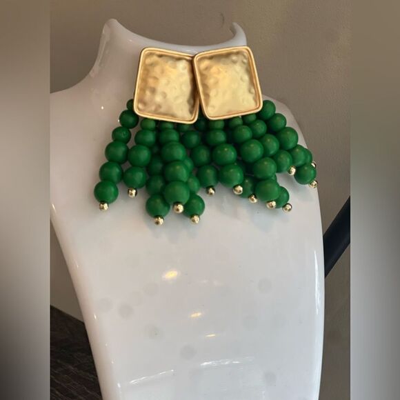 Green Harmony Drop Earrings - Picture 5 of 5